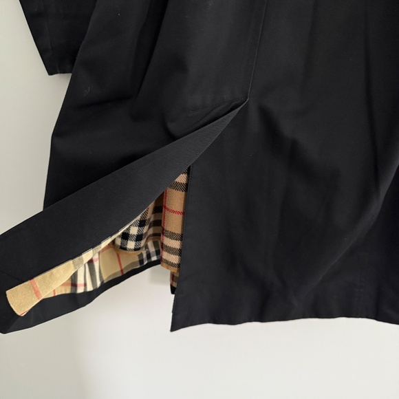 BURBERRY LONDON TRENCH COAT BRITISH REMOVABLE NOVA CHECK LINING CLASSIC BLACK 	4 - Picture 7 of 12